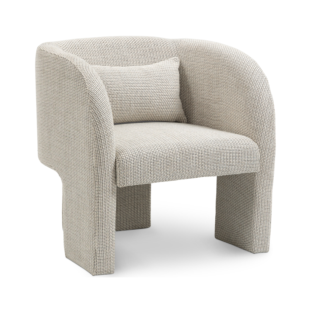 Sawyer Tweed Fabric Upholstered Accent Chair - [Additional Colors Available]