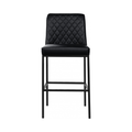 Bryce Quilted Upholstered Bar Stool in Vegan Leather - Set of 2 - [Additional Colors Available]
