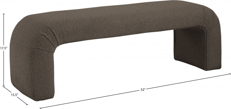 Niagara Boucle Fabric Upholstered Bench