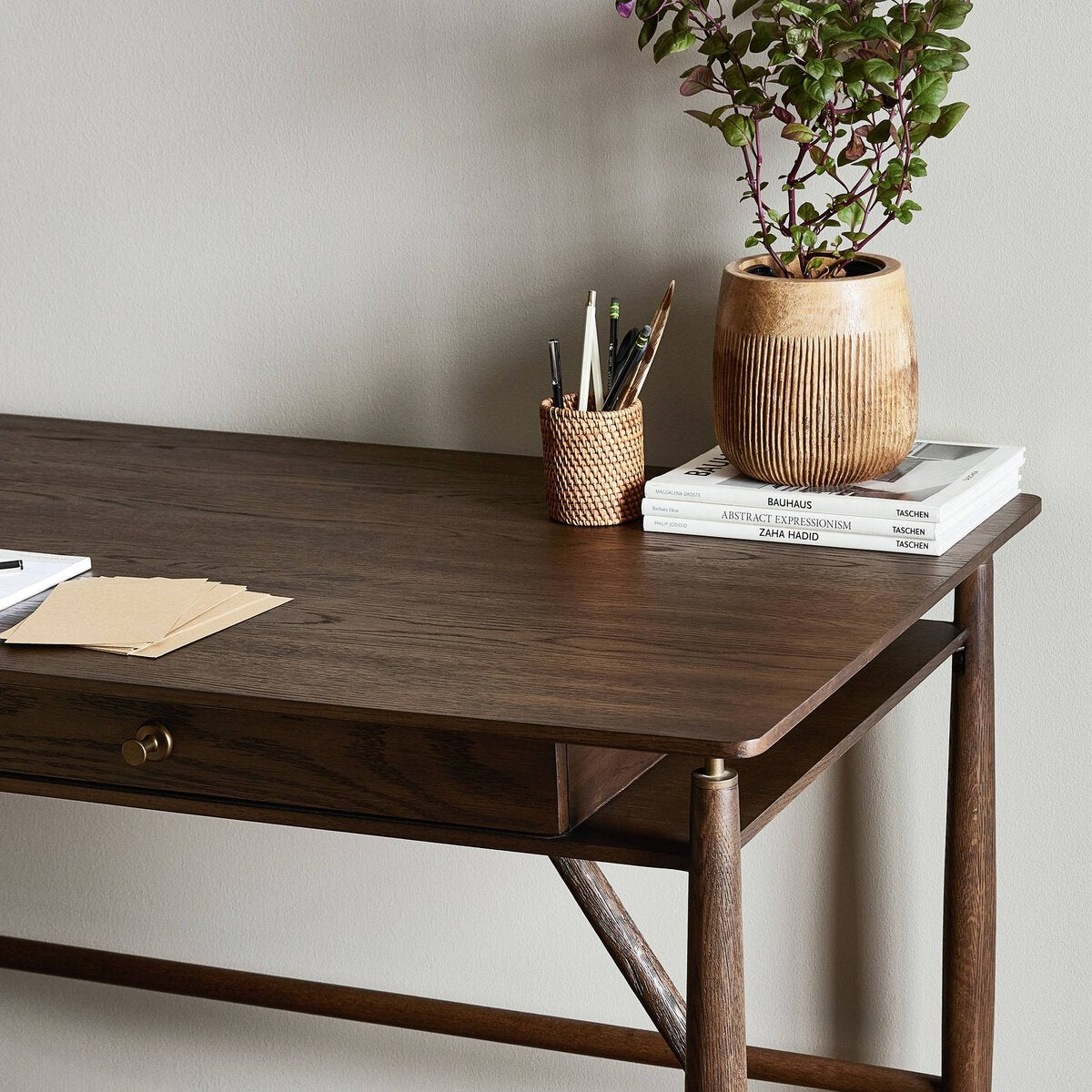 The "Markia" Desk Aged Oak Veneer