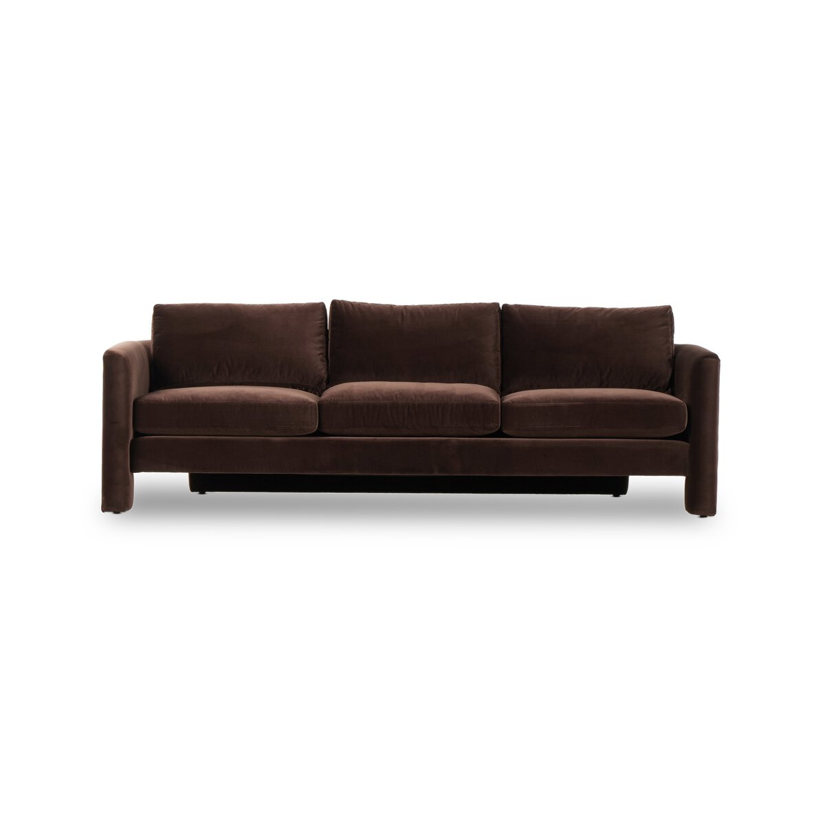 The "Katya" 97" Sofa in Surrey Cacao [Available] and Surrey Ochre [Pre-Order - Available in Sept]