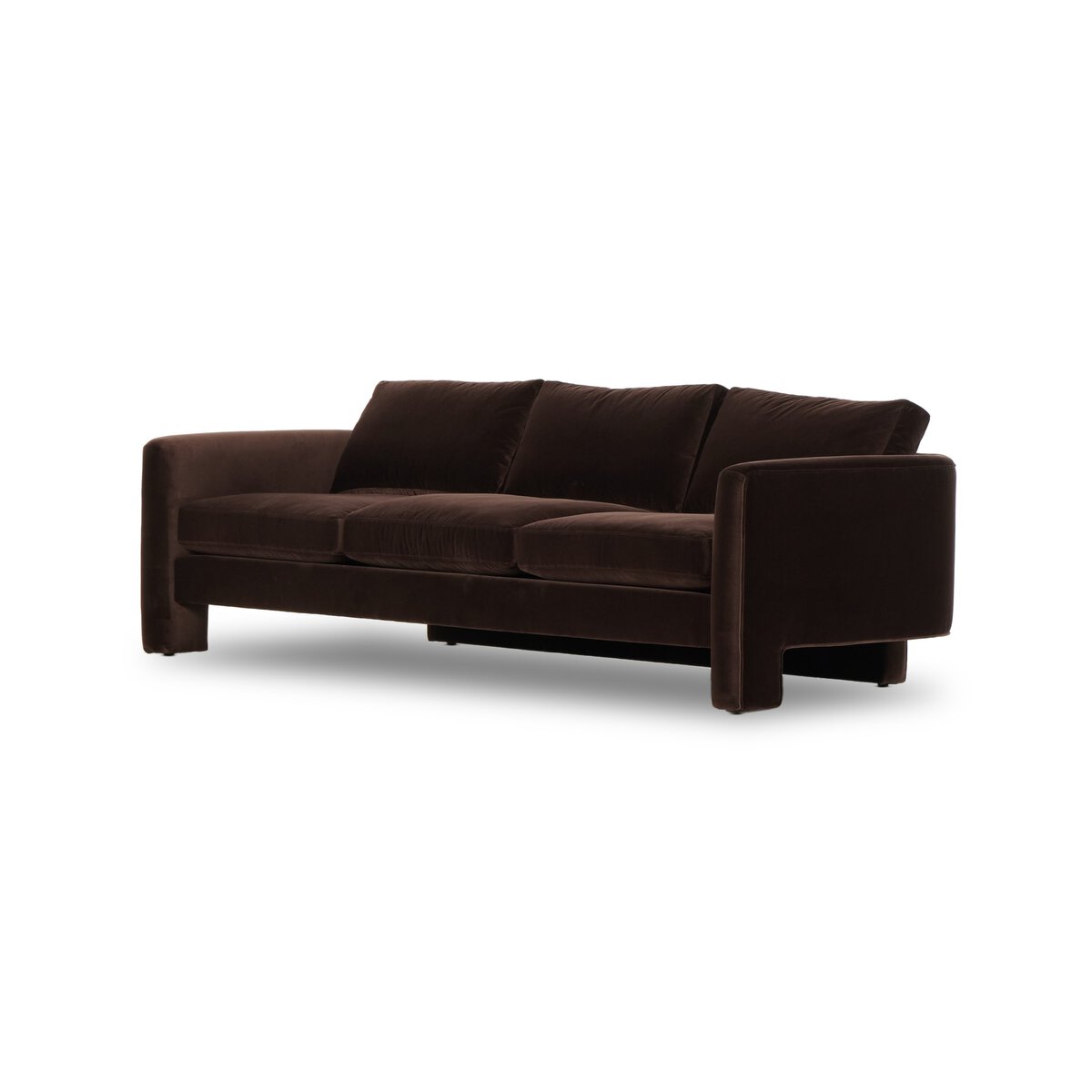 The "Katya" 97" Sofa in Surrey Cacao [Available] and Surrey Ochre [Pre-Order - Available in Sept]