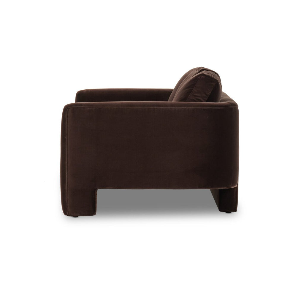 The "Katya" 97" Sofa in Surrey Cacao [Available] and Surrey Ochre [Pre-Order - Available in Sept]
