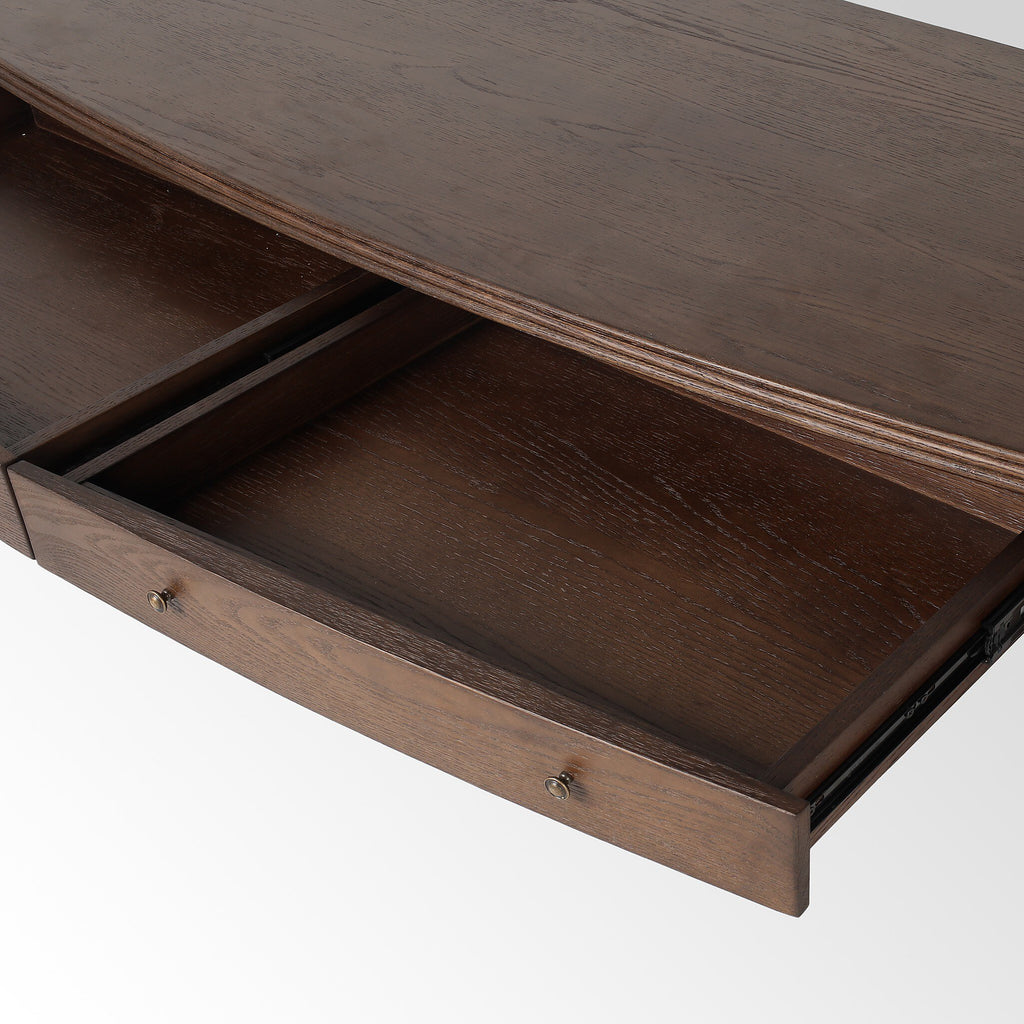 The "Bowfront"Desk in Drifted Oak Veneer