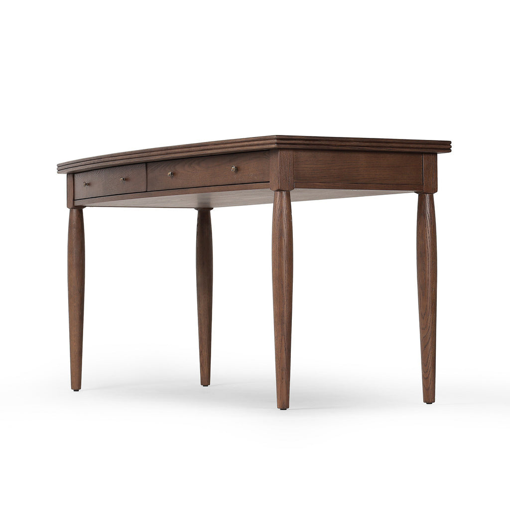 The "Bowfront"Desk in Drifted Oak Veneer