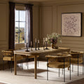The "Florent" Extension Dining Table in Amber Oak Thin Veneer