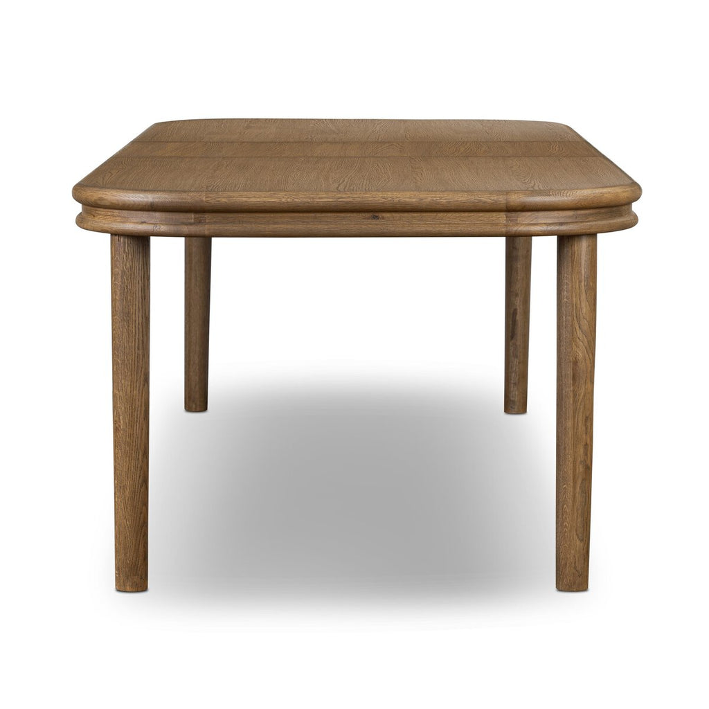 The "Florent" Extension Dining Table in Amber Oak Thin Veneer