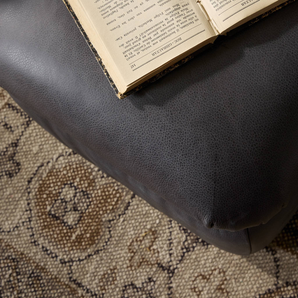 Yani Ottoman in Palermo Black [Pre-Order - Available in Aug]