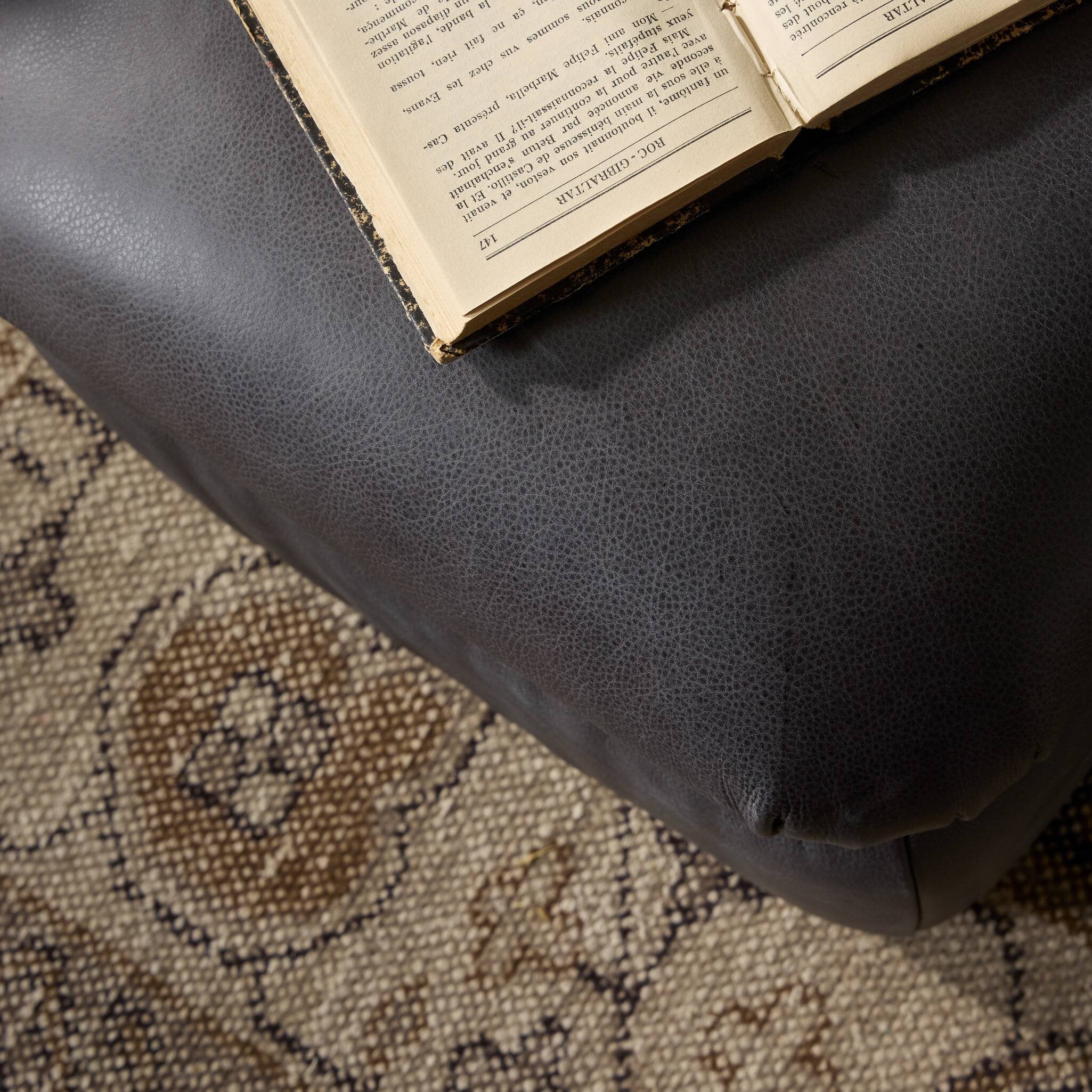 Yani Ottoman in Palermo Black [Pre-Order - Available in Aug]
