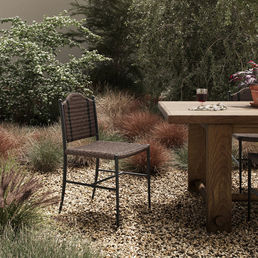 The "Abel" Outdoor Dining Chair in Tanned Weave - [Pre-Order - Available in Lt. Sept]