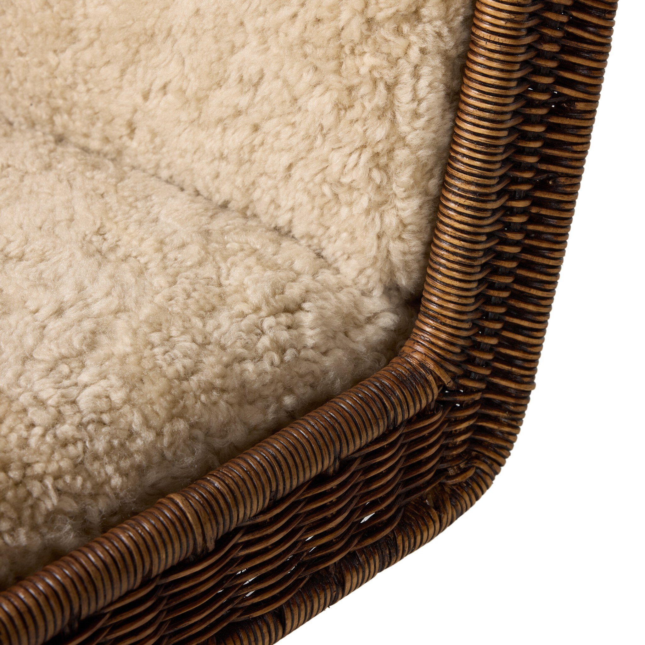 The "Katrine" Dining Chair in Beige Shorn Shearling - [Pre-Order - Available in Lt. Dec]