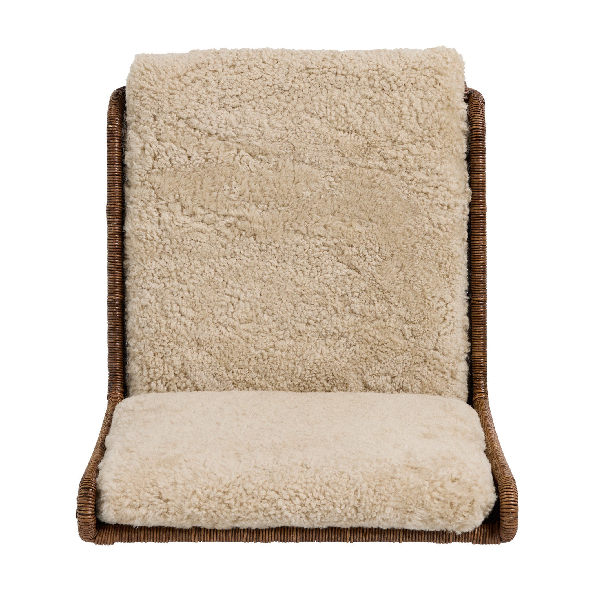 The "Katrine" Dining Chair in Beige Shorn Shearling - [Pre-Order - Available in Lt. Dec]