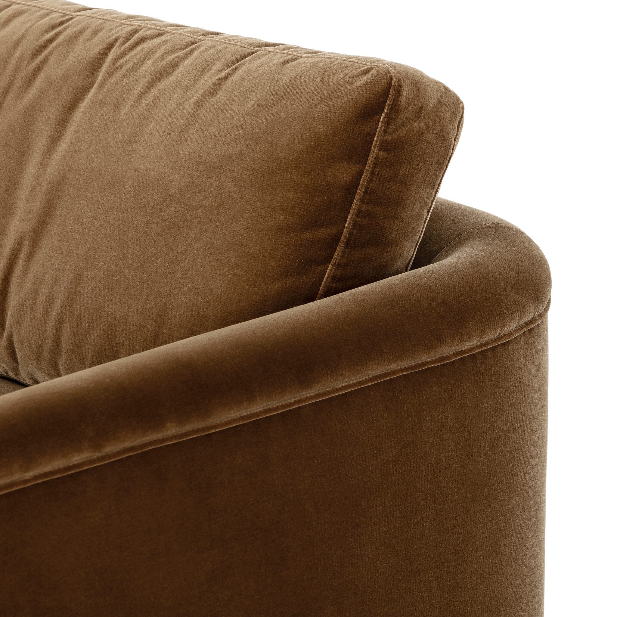 The "Katya" 80" Sofa in Surrey Cacao and Surrey Ochre [Pre-Order - Available in Early Nov]