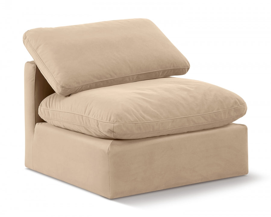 Build Your Sectional: Indulge Armless Velvet Sectional Chair
