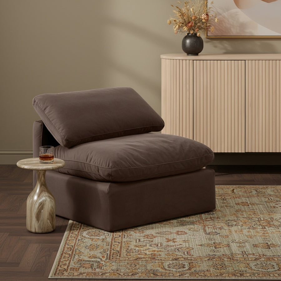 Build Your Sectional: Indulge Armless Velvet Sectional Chair