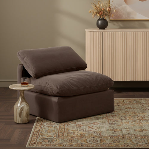 Revel Armless Velvet Sectional Chair, view 2