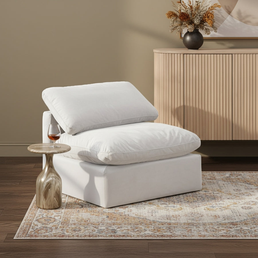 Build Your Sectional: Indulge Armless Velvet Sectional Chair