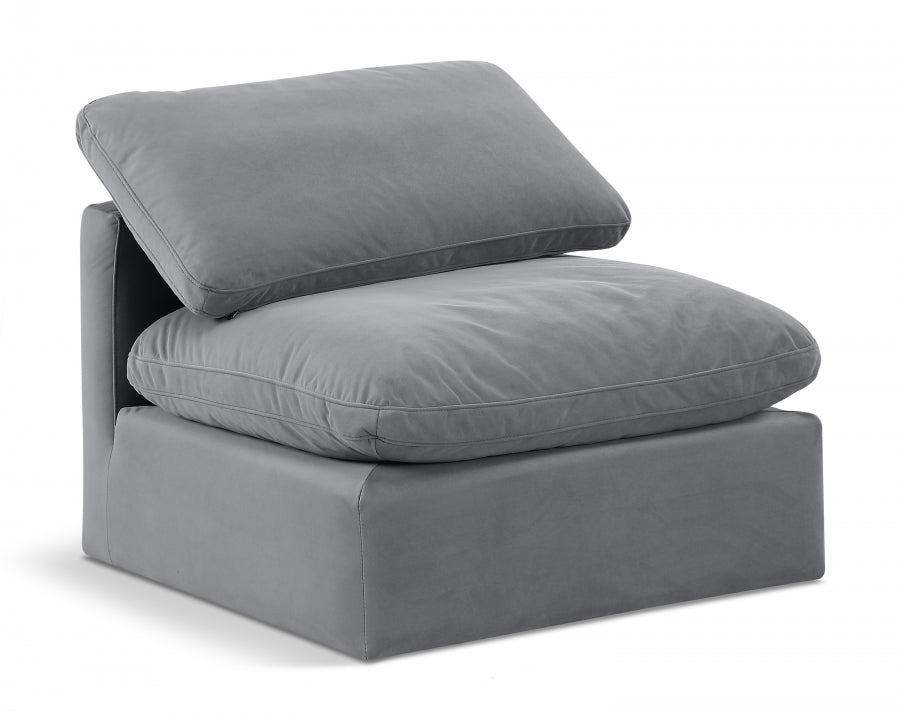 Build Your Sectional: Indulge Armless Velvet Sectional Chair