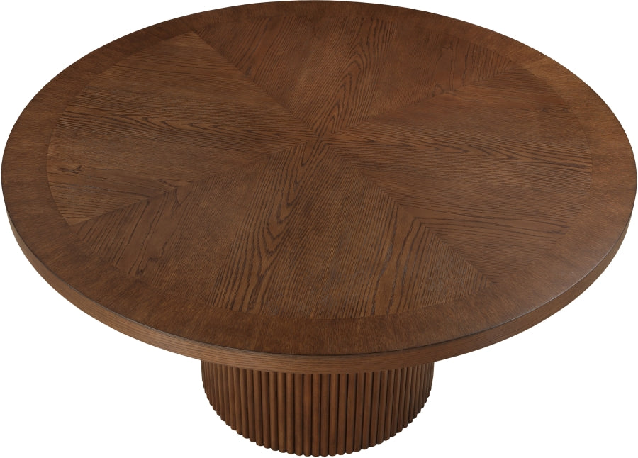 Belinda 60" Solid Wood And Oak Veneer Dining Table