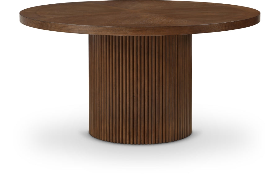 Belinda 60" Solid Wood And Oak Veneer Dining Table