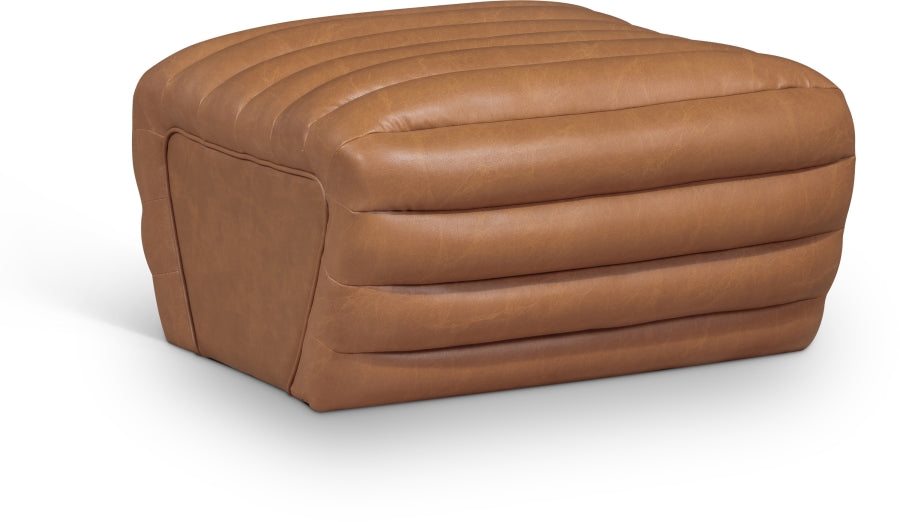 Vega Vegan Leather Upholstered Ottoman (29"W x 29.5"D x 17"H)