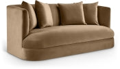 The "Almond" 66" Velvet Upholstered Loveseat