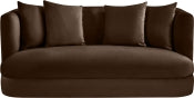 The "Almond" 66" Velvet Upholstered Loveseat