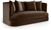 The "Almond" 66" Velvet Upholstered Loveseat