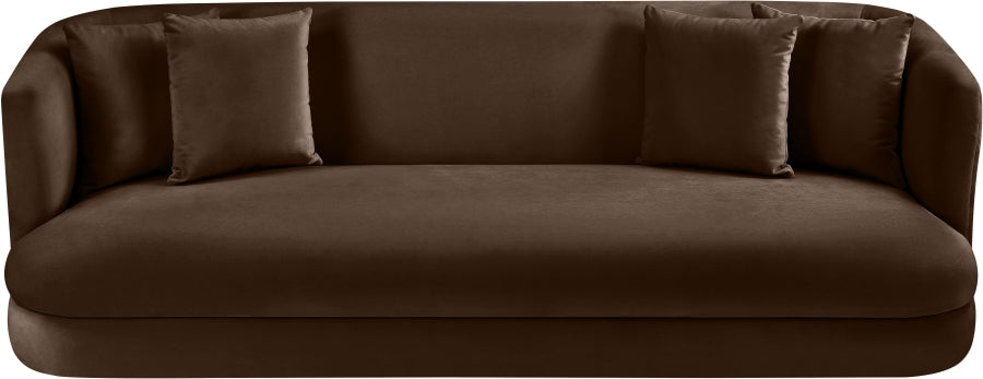 Alder 93.5" Velvet Upholstered Sofa – Brown