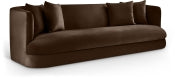 Alder 93.5" Velvet Upholstered Sofa – Brown