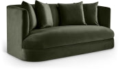 The "Almond" 66" Velvet Upholstered Loveseat