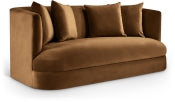 The "Almond" 66" Velvet Upholstered Loveseat