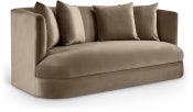 The "Almond" 66" Velvet Upholstered Loveseat