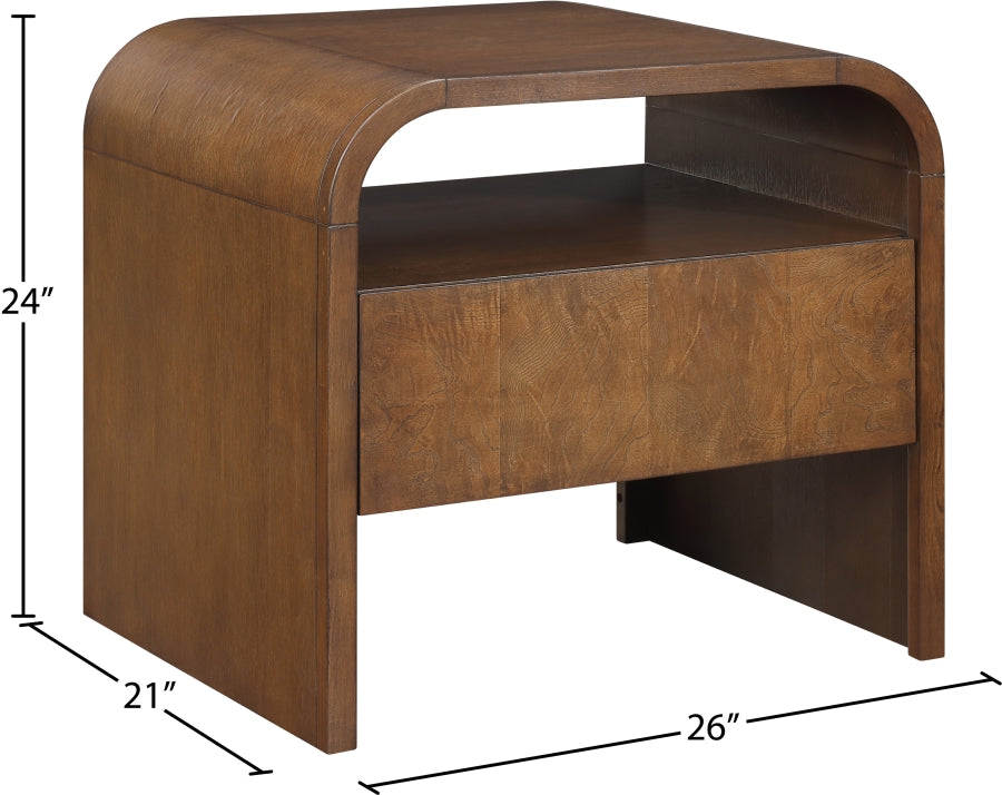 Giada 26" Solid Wood And Veneer Nightstand