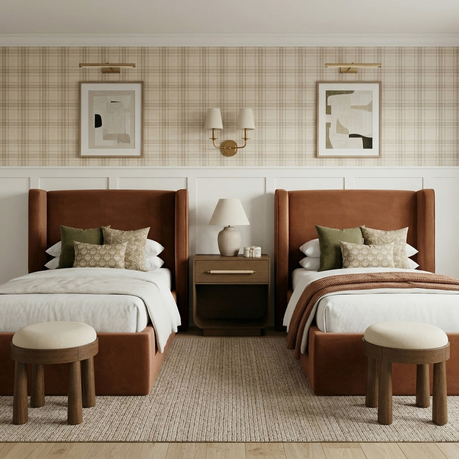 Kendall Velvet Upholstered Bed (King)