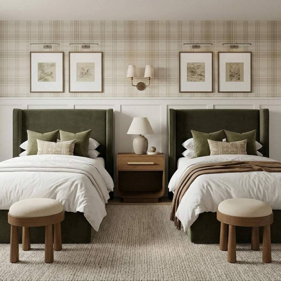 Kendall Velvet Upholstered Bed (King)