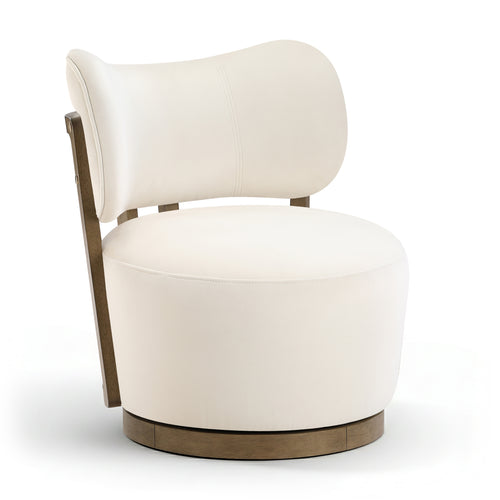 Elara Velvet Upholstered Swivel Chair