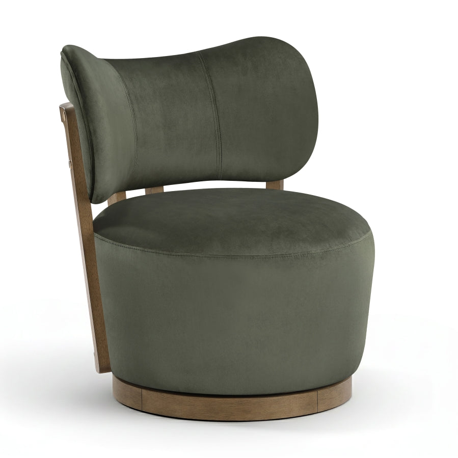 Elara Velvet Upholstered Swivel Chair