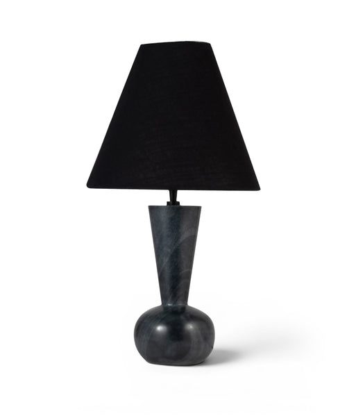 Lucente Genuine Marble And Jute Table Lamp