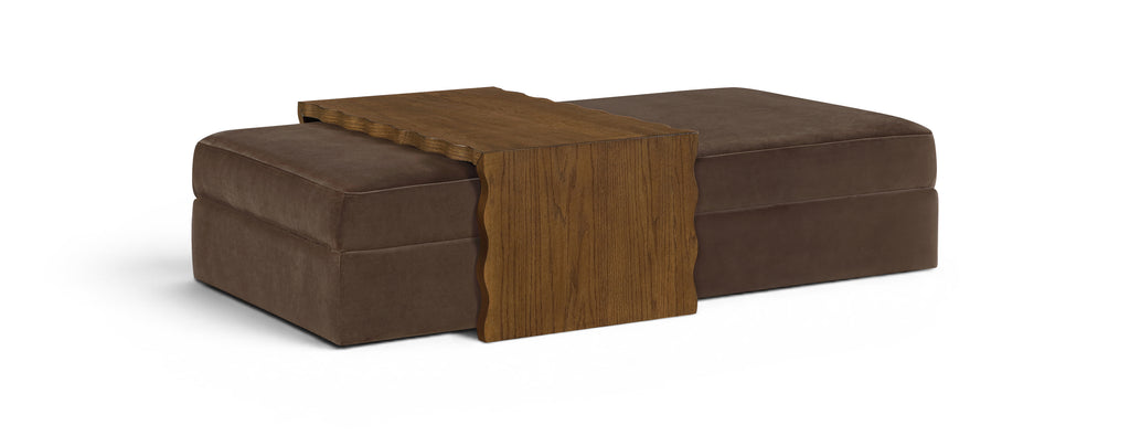 Woodra Velvet Upholstered Coffee Table / Ottoman - [Pre-Order - Coming in Sept]