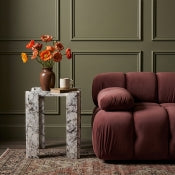 The "Ravello" Genuine Marble End Table [Pre-Order - Coming in Oct/Nov]