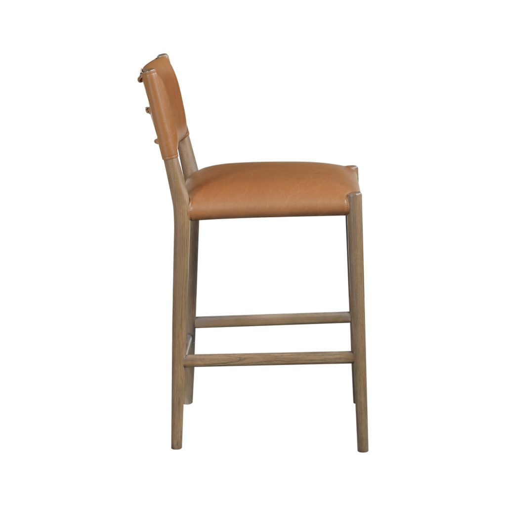 Andie Upholstered Counter Stool in Vegan Leather - [Additional Colors Available]