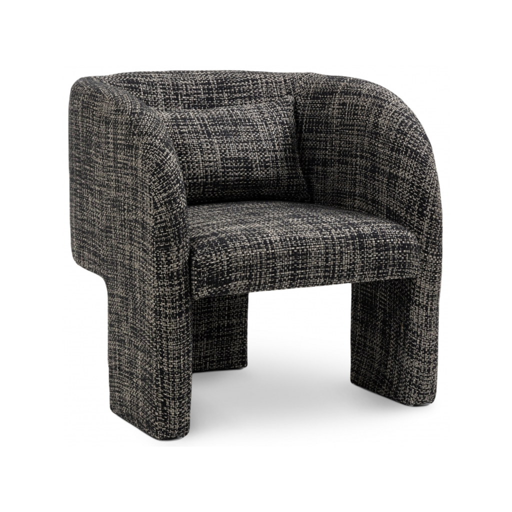 Sawyer Tweed Fabric Upholstered Accent Chair - [Additional Colors Available]
