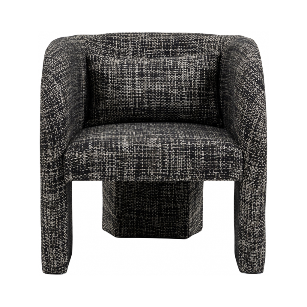 Sawyer Tweed Fabric Upholstered Accent Chair - [Additional Colors Available]