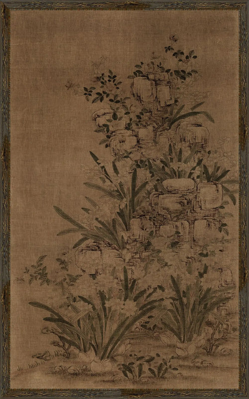 Dynastic Bloom Study Wall Art (30"W x 48"H)