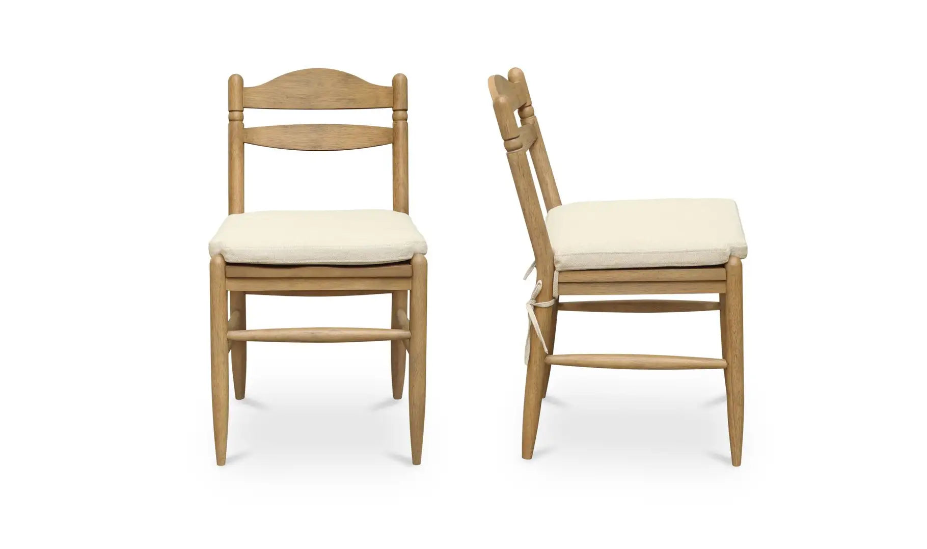 The "Tate" Dining Chair Beige - [Set Of Two]