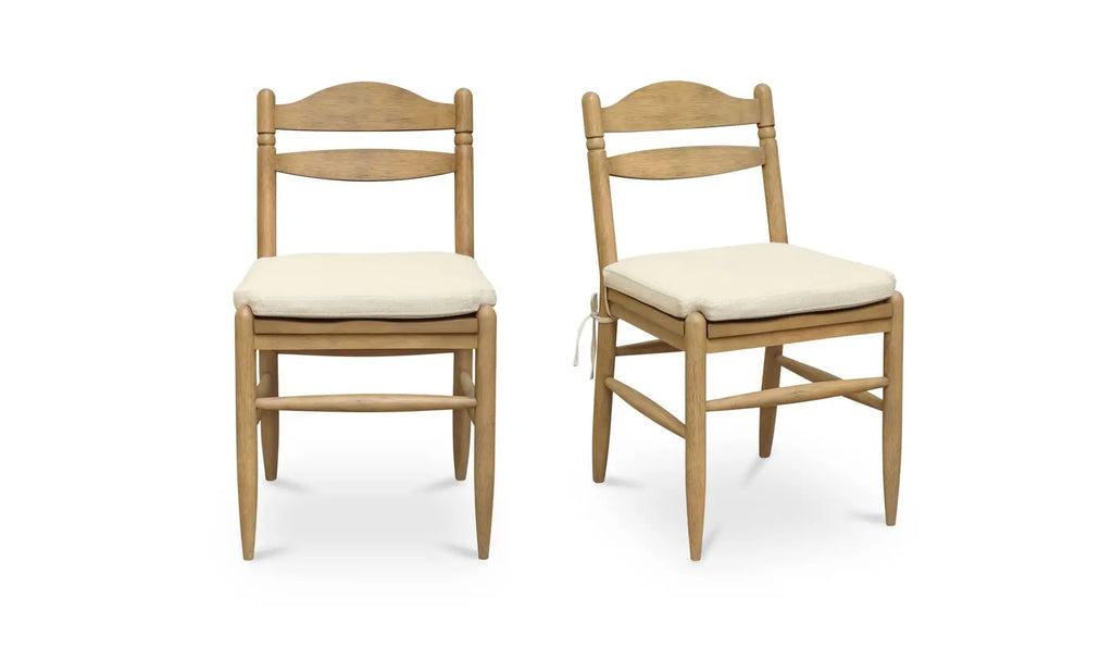 The "Tate" Dining Chair Beige - [Set Of Two]