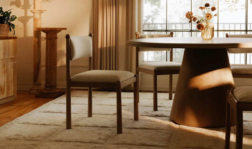 The "Villetta" Dining Chair Stripe [Set of 2]
