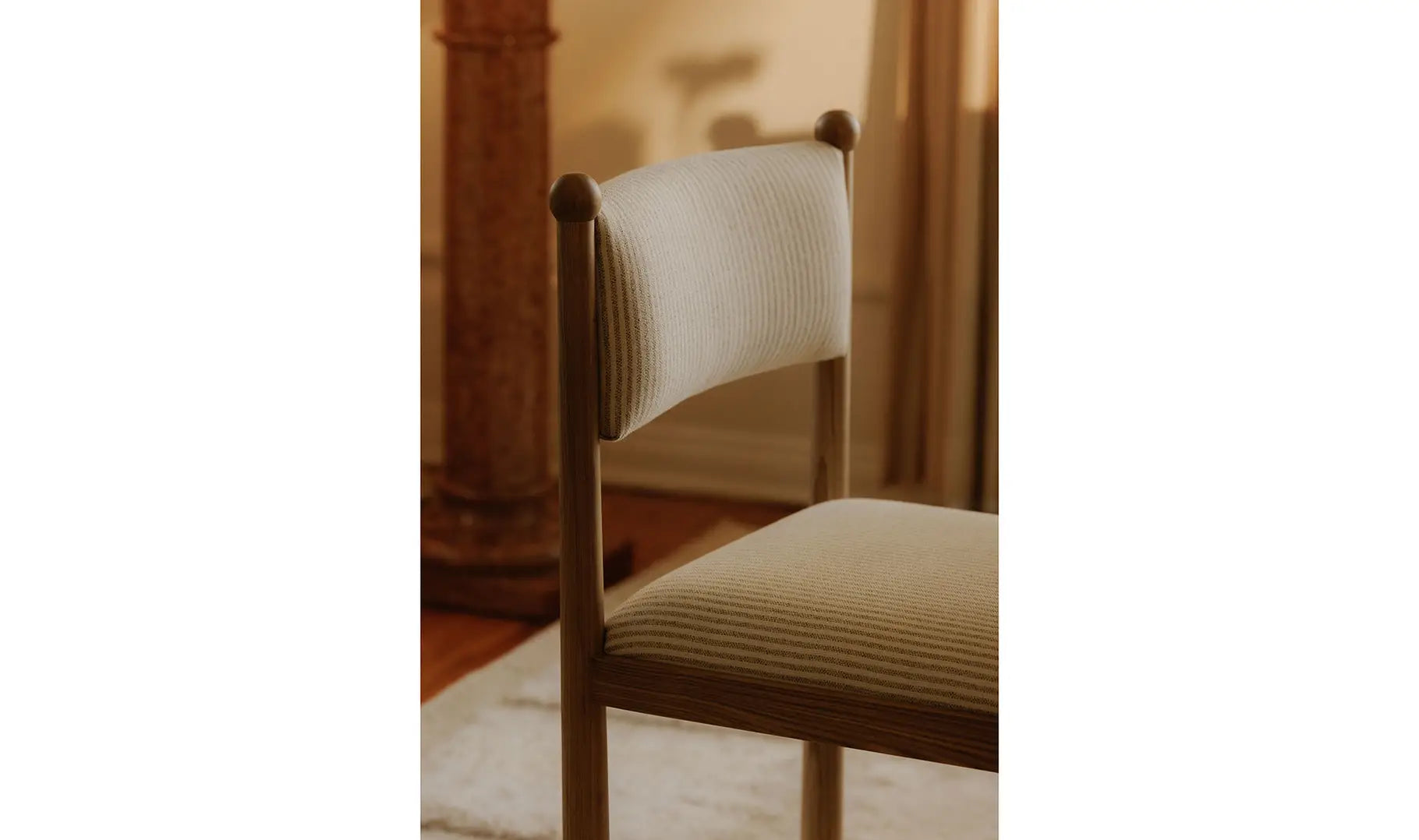 The "Villetta" Dining Chair Stripe [Set of 2]