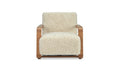 The "Eckersley" Lounge Chair Cream Faux Fur